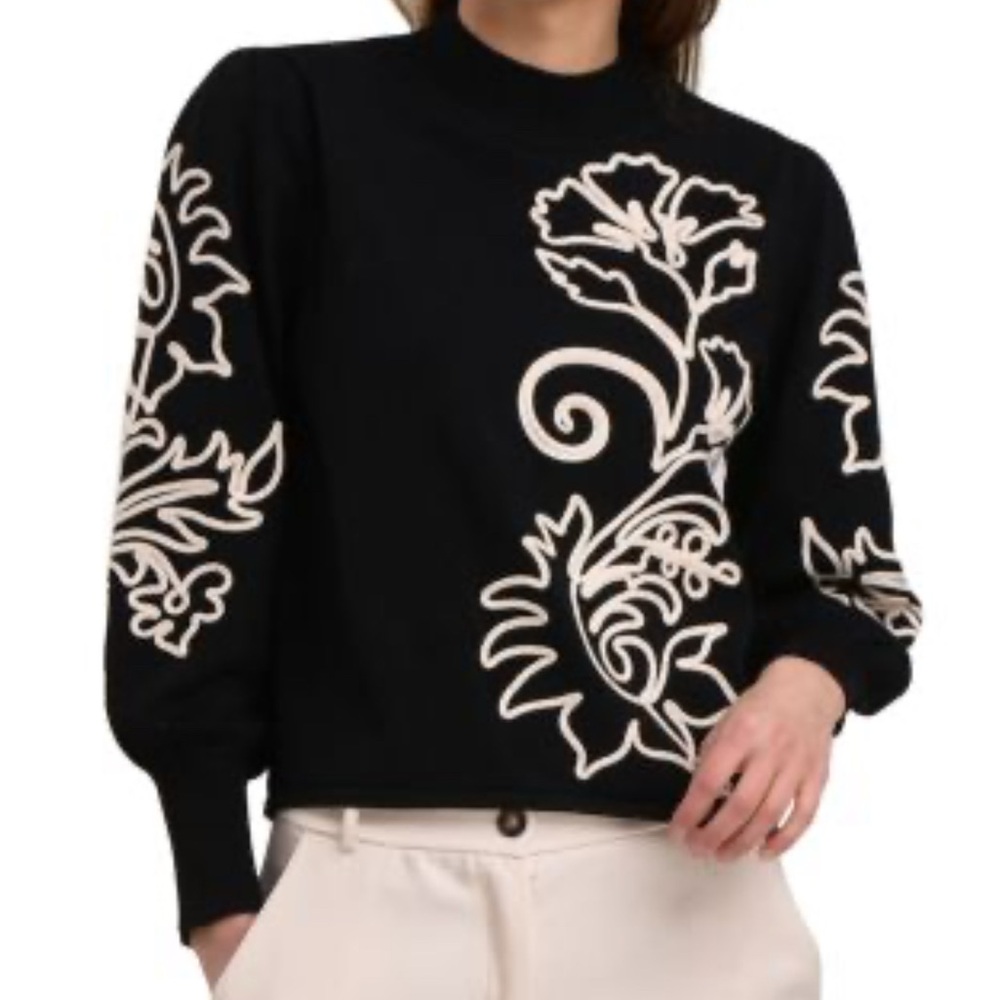 Elegant Black and White Sweater